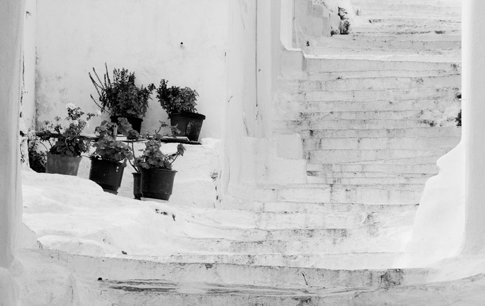 Stairs Mykonos BW 1552