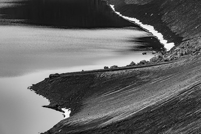 Ljotipollur Crater Lake BW 1503